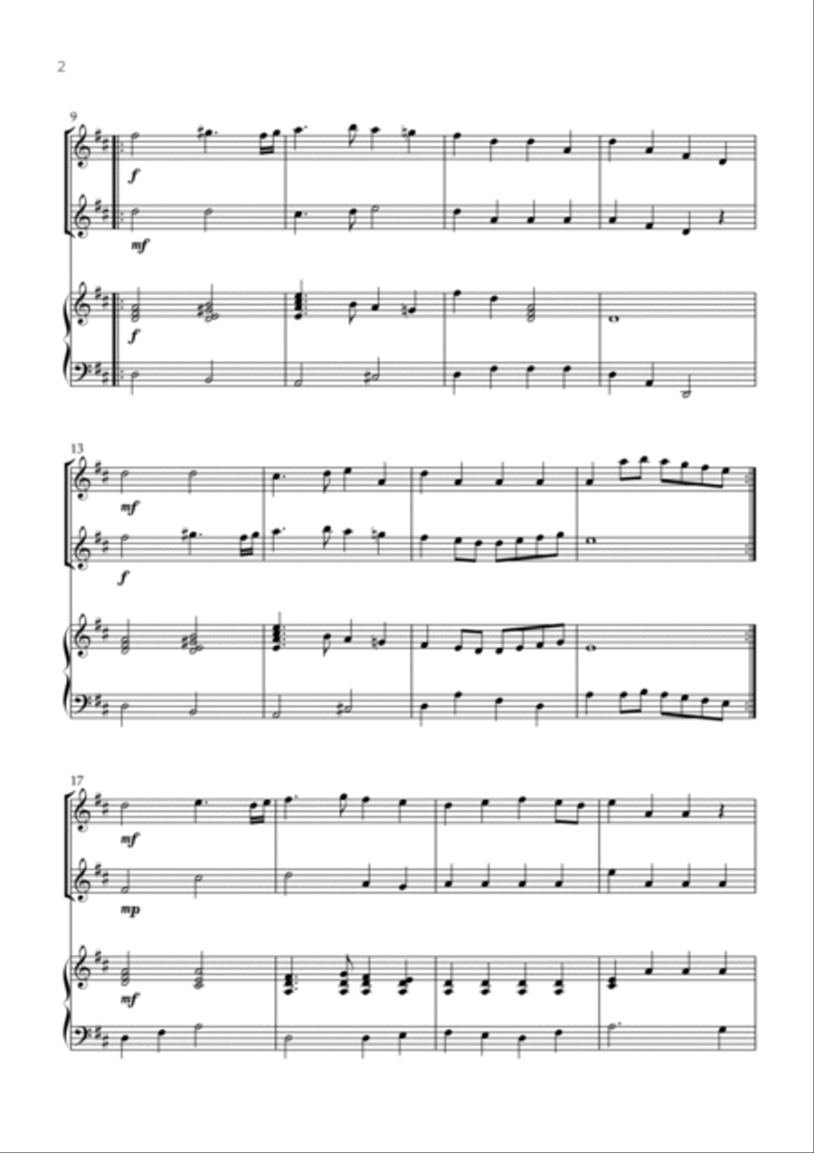 Trumpet Voluntary (Oboe Duo and Piano) - Jeremiah Clarke Oboe scores gallery preview page 2