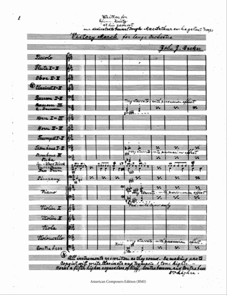[Becker] Victory March Full Orchestra scores gallery preview page 4