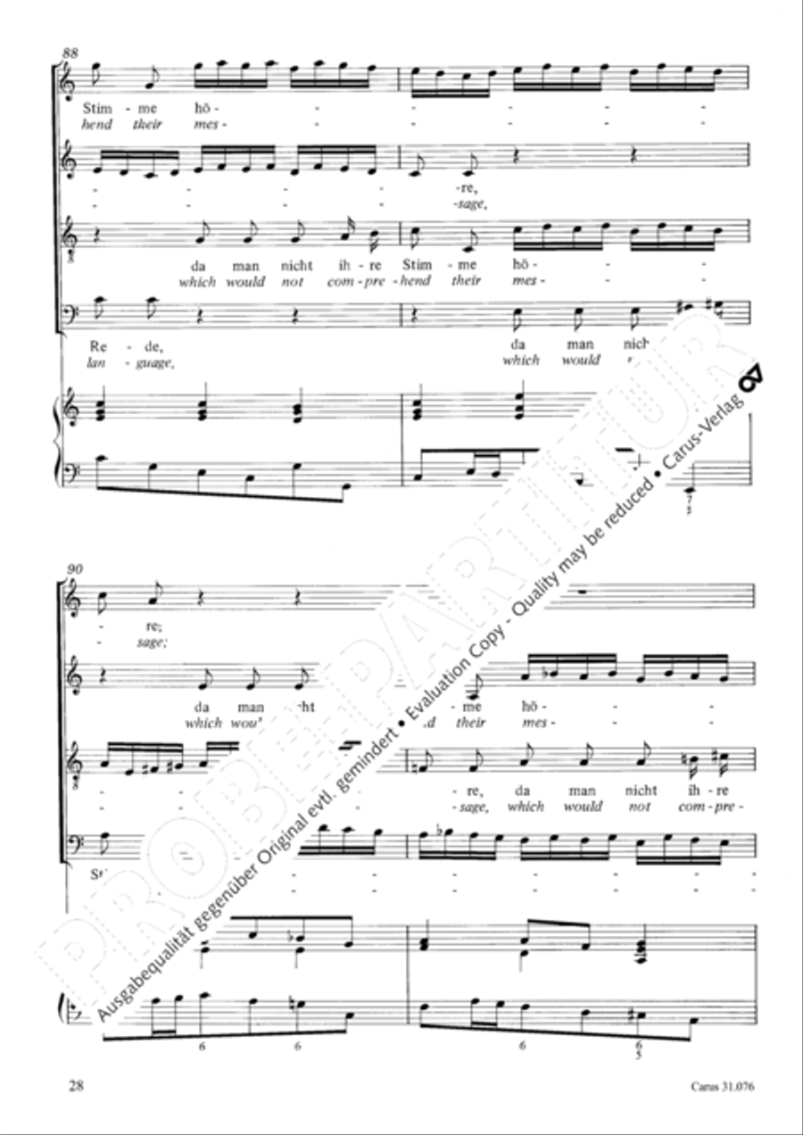 The heavens are telling the Father's glory (Die Himmel erzahlen die Ehre Gottes) 4-Part scores gallery preview page 29