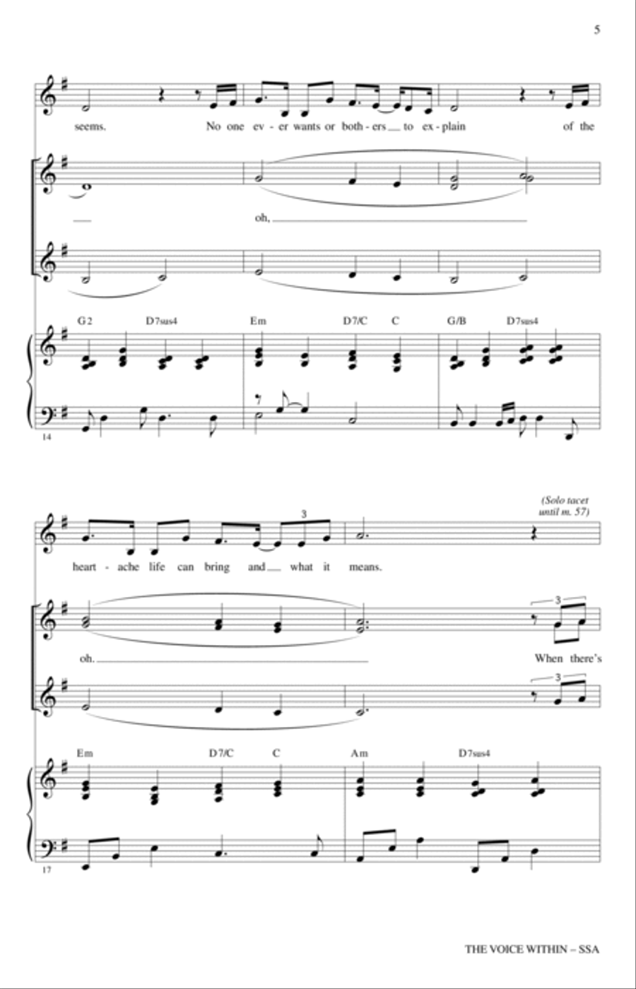 The Voice Within The Voice Within SSA scores gallery preview page 3