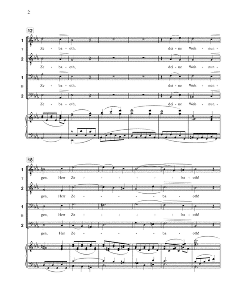 Brahms - Wie Lieblich sind deine Wohnungen from A German Requiem for Men's Choir TTBB