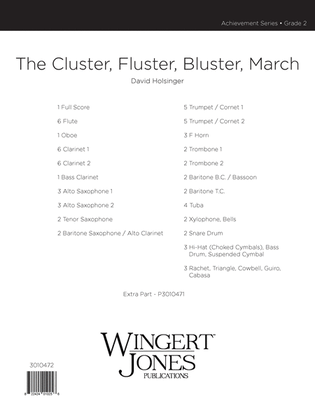 Book cover for Cluster Fluster Bluster March - Full Score