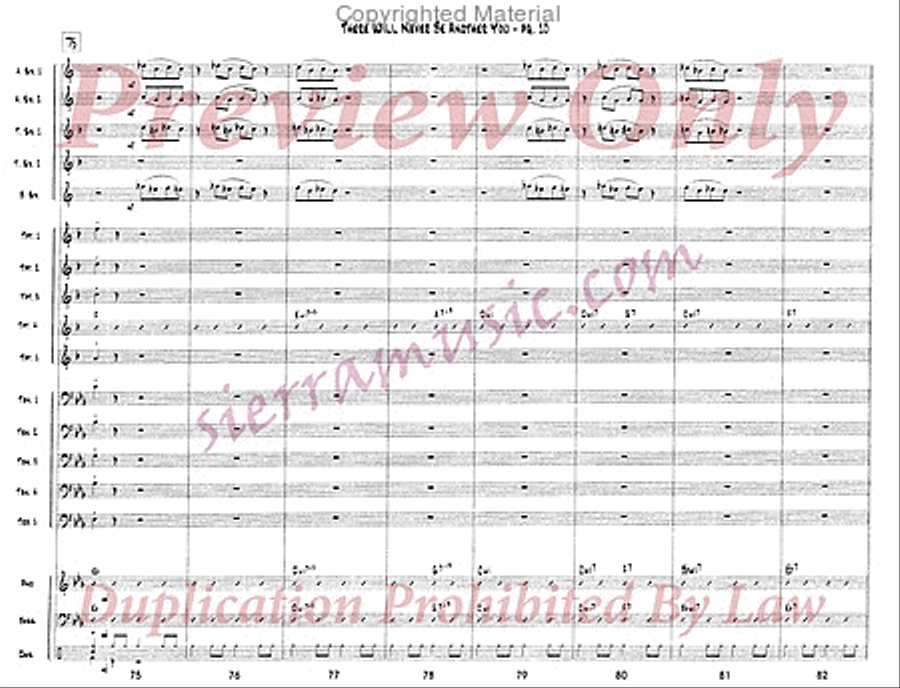 There Will Never Be Another You Jazz Ensemble scores gallery preview page 11