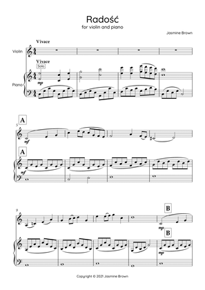 Radość - For Violin and Piano