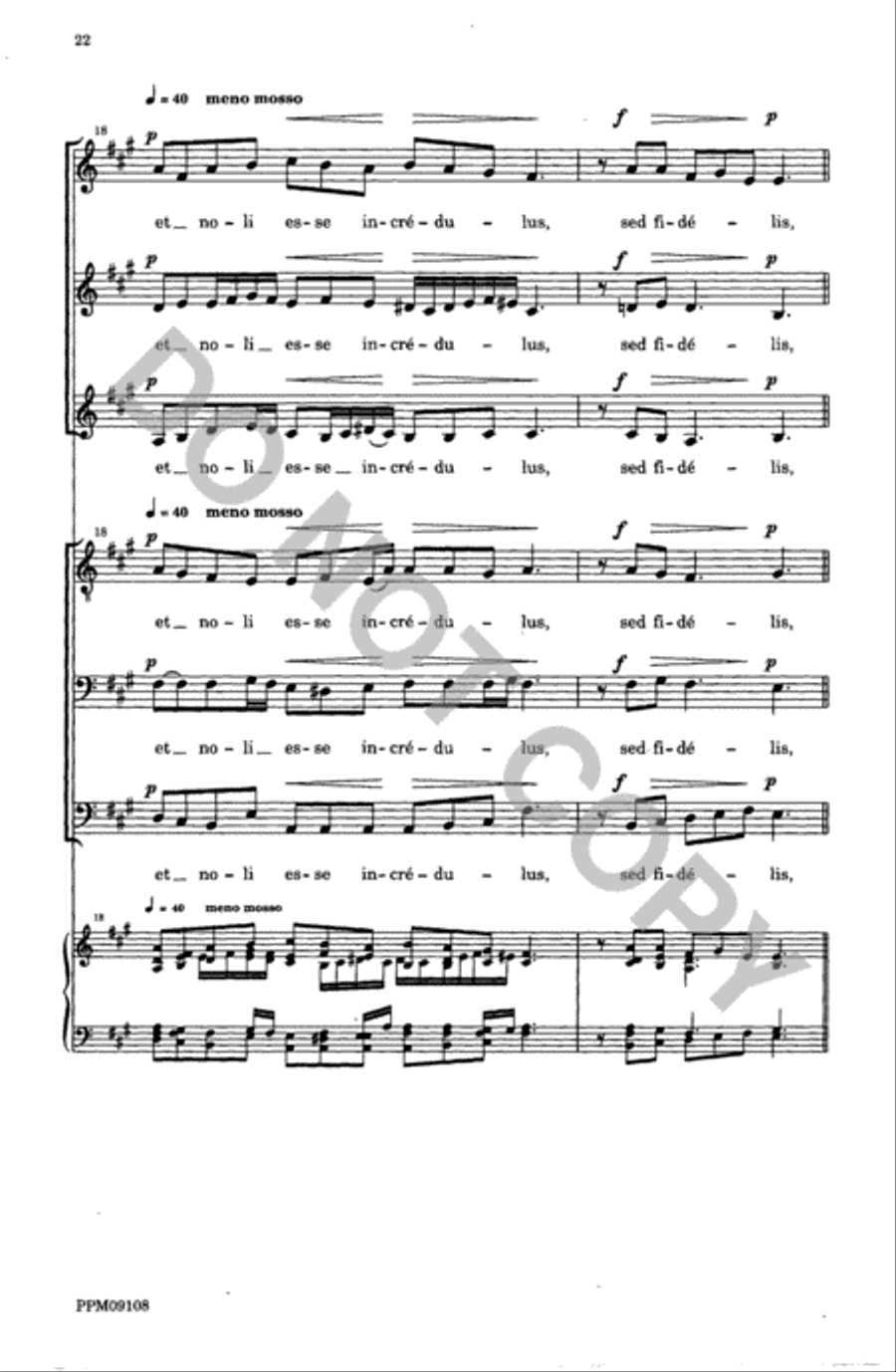 Four Motets from 'Resurrexi' 4-Part scores gallery preview page 23