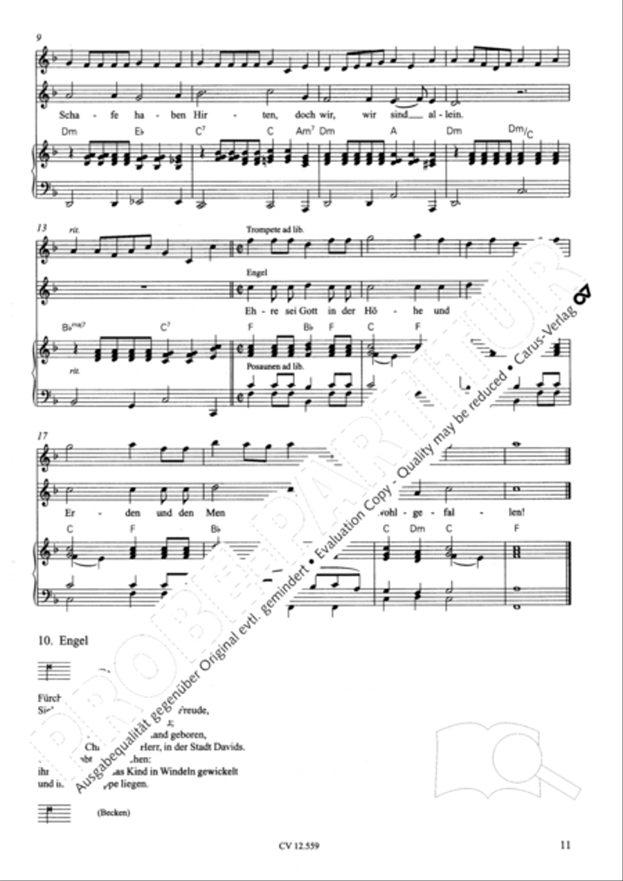 Singspiel zur Weihnachtsgeschichte Children's Choir scores gallery preview page 11