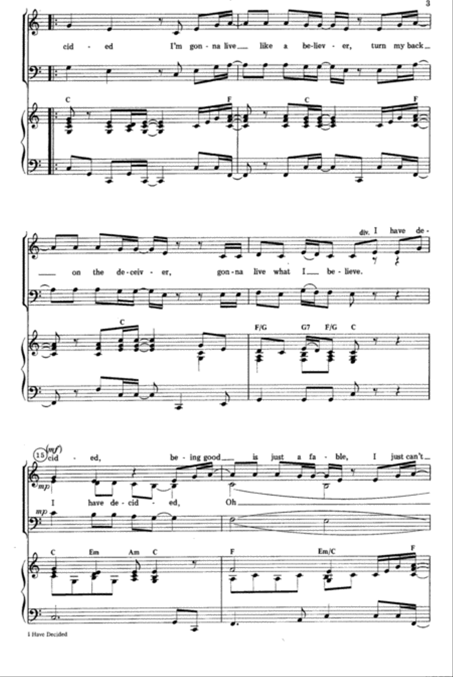 I Have Decided 4-Part scores gallery preview page 3