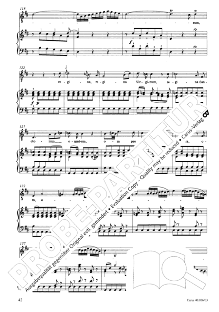 Litaniae Lauretanae B.M.V. in D 4-Part scores gallery preview page 43