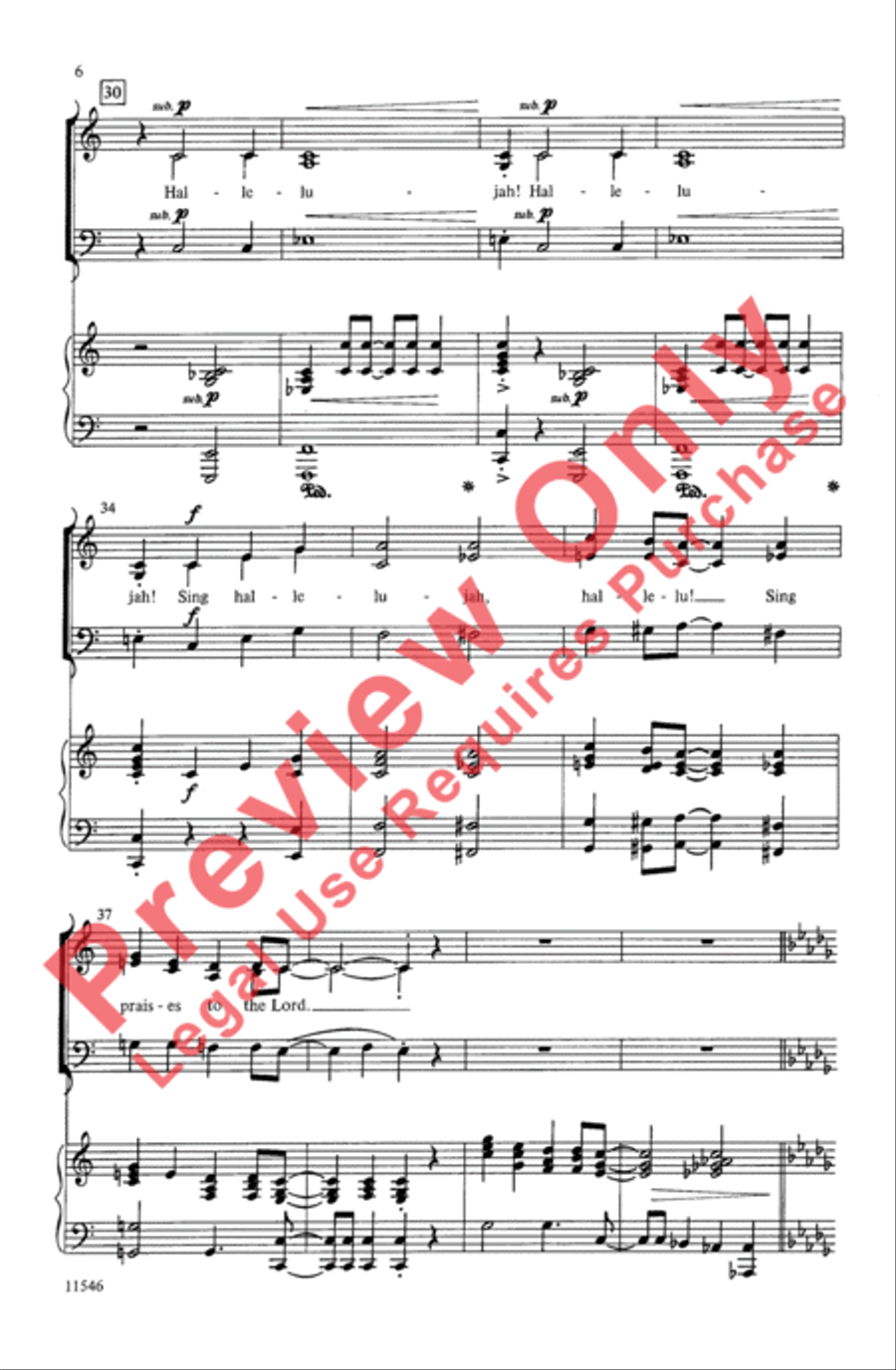Oh, How Wonderful Is the Lord 3-Part scores gallery preview page 6