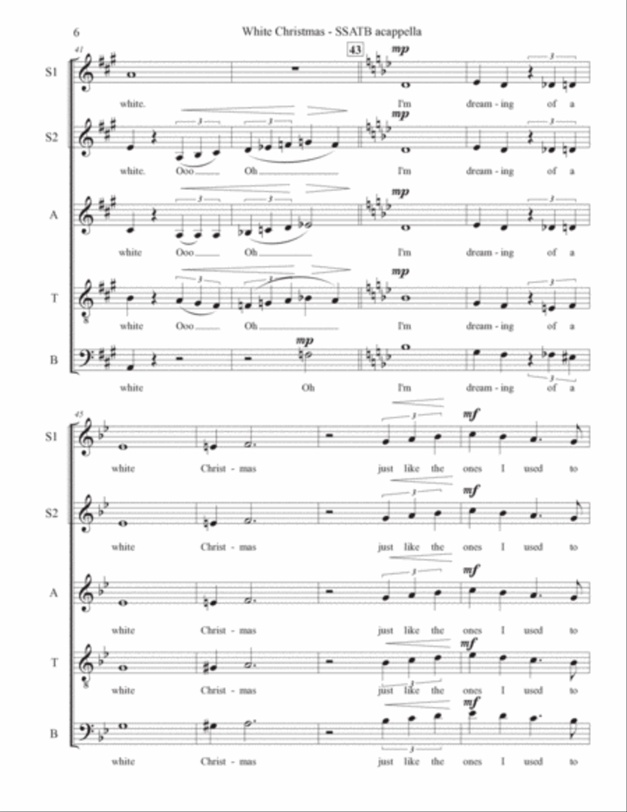 White Christmas 4-Part scores gallery preview page 6