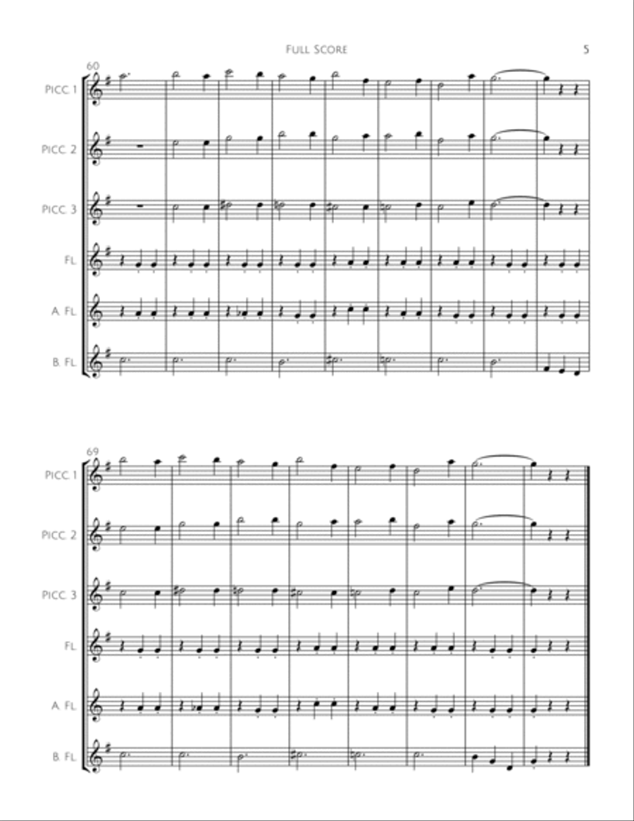 The Chipmunk Song Woodwind Ensemble scores gallery preview page 6