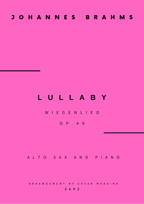 Brahms' Lullaby - Alto Sax and Piano (Full Score and Parts)