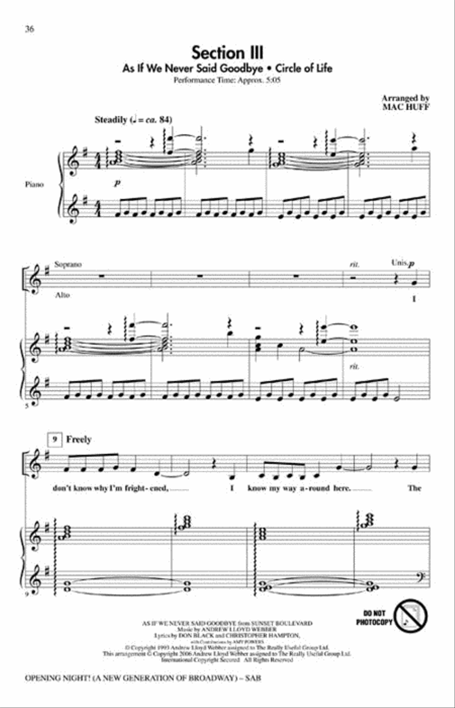 Opening Night 3-Part scores gallery preview page 6
