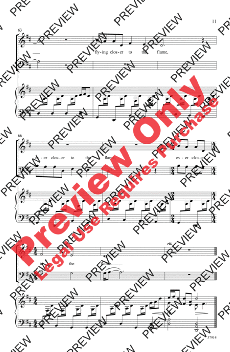 Closer to the Flame 3-Part scores gallery preview page 21