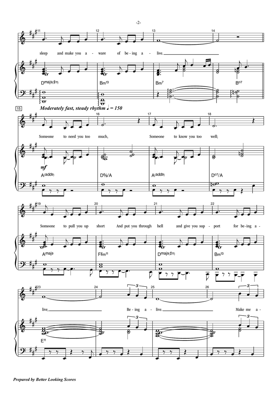 Being Alive Voice scores gallery preview page 2