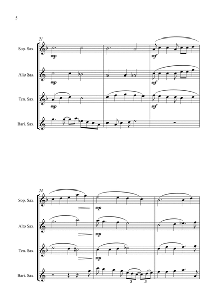 Swing Low, Sweet Chariot - a Jazz Arrangement - For Saxophone Quartet image number null