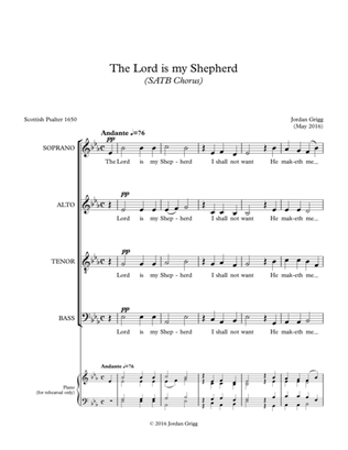 The Lord is my Shepherd (SATB Chorus)
