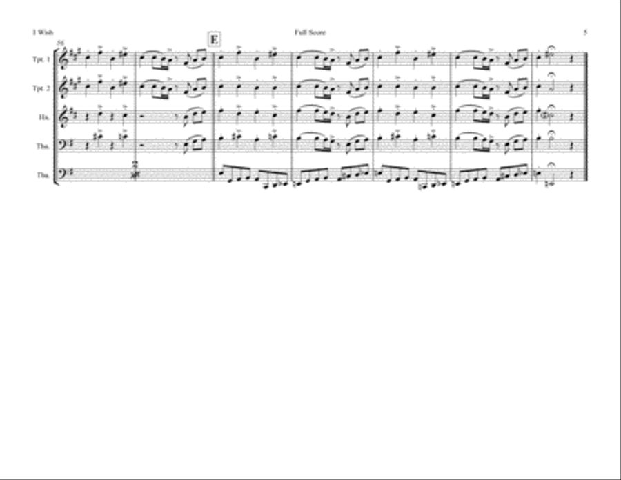 I Wish Brass Ensemble scores gallery preview page 5