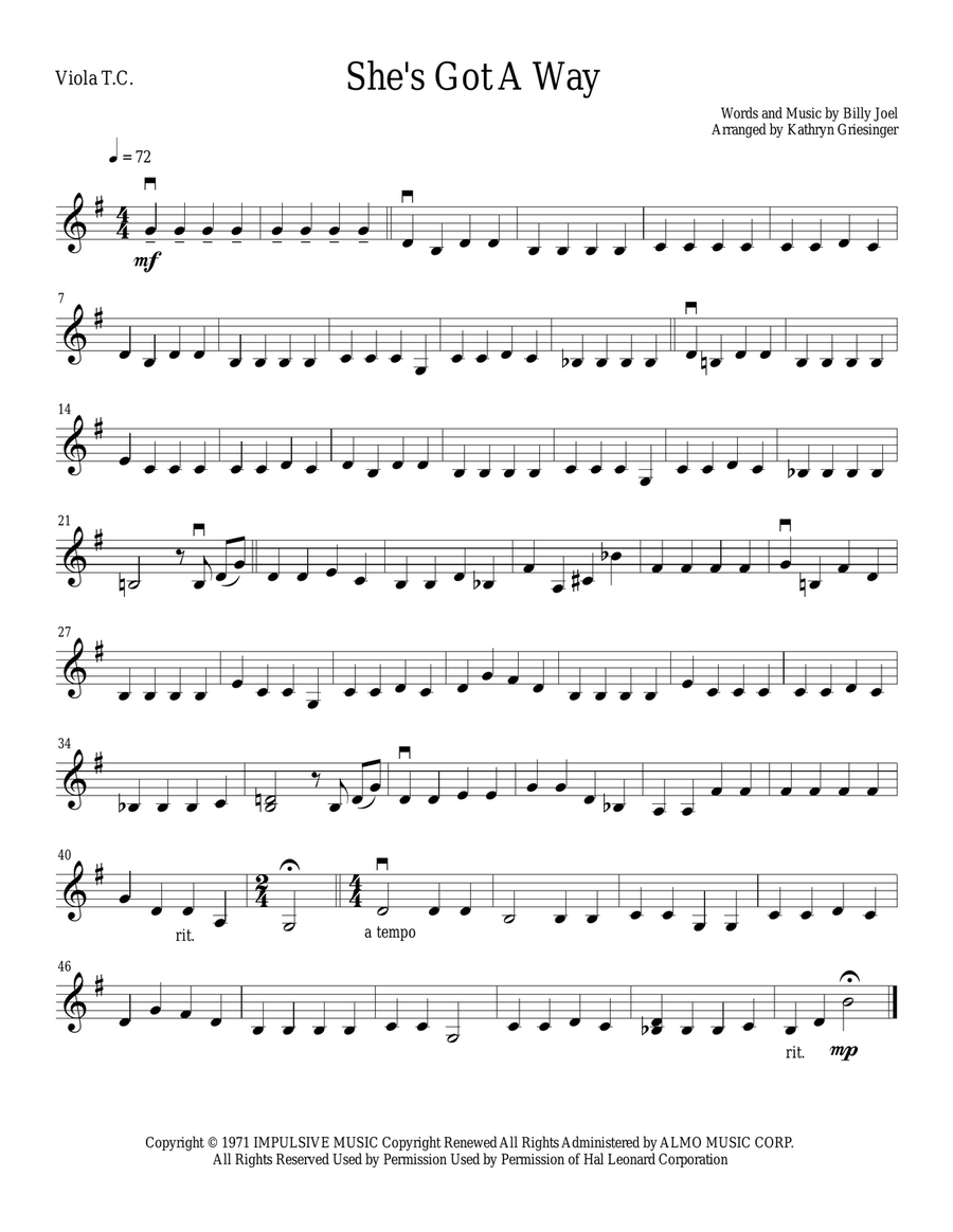 She's Got A Way String Quartet scores gallery preview page 5