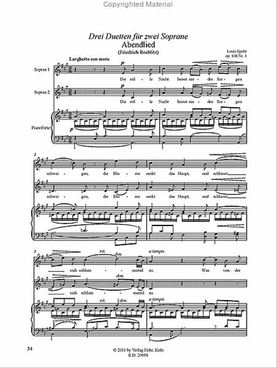 Duette I (Duette op. 107 und op. 108) (1838) Piano Accompaniment scores gallery preview page 3