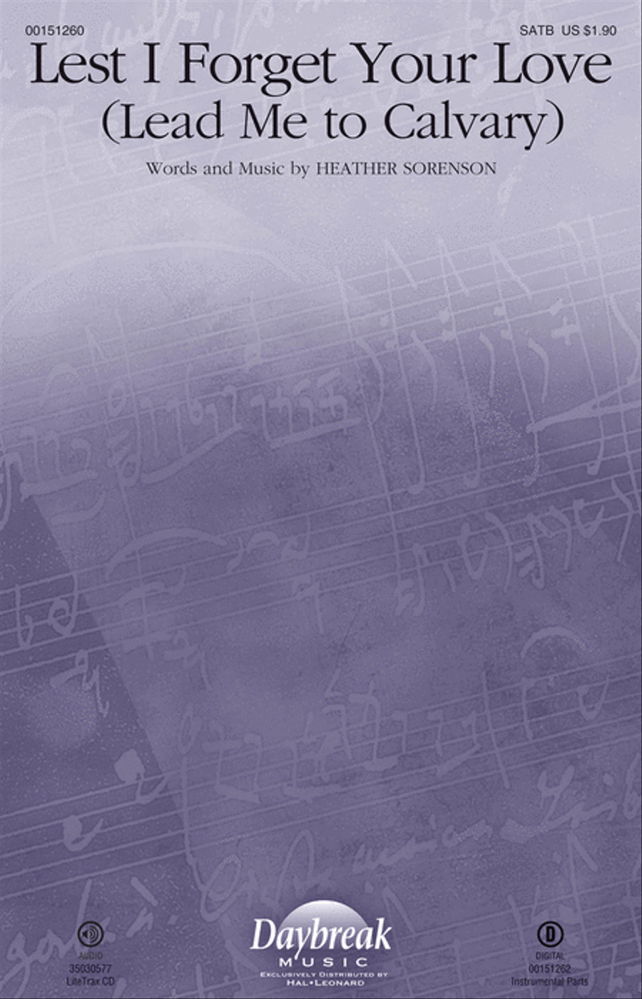 Lest I Forget Your Love 4-Part scores gallery preview page 1