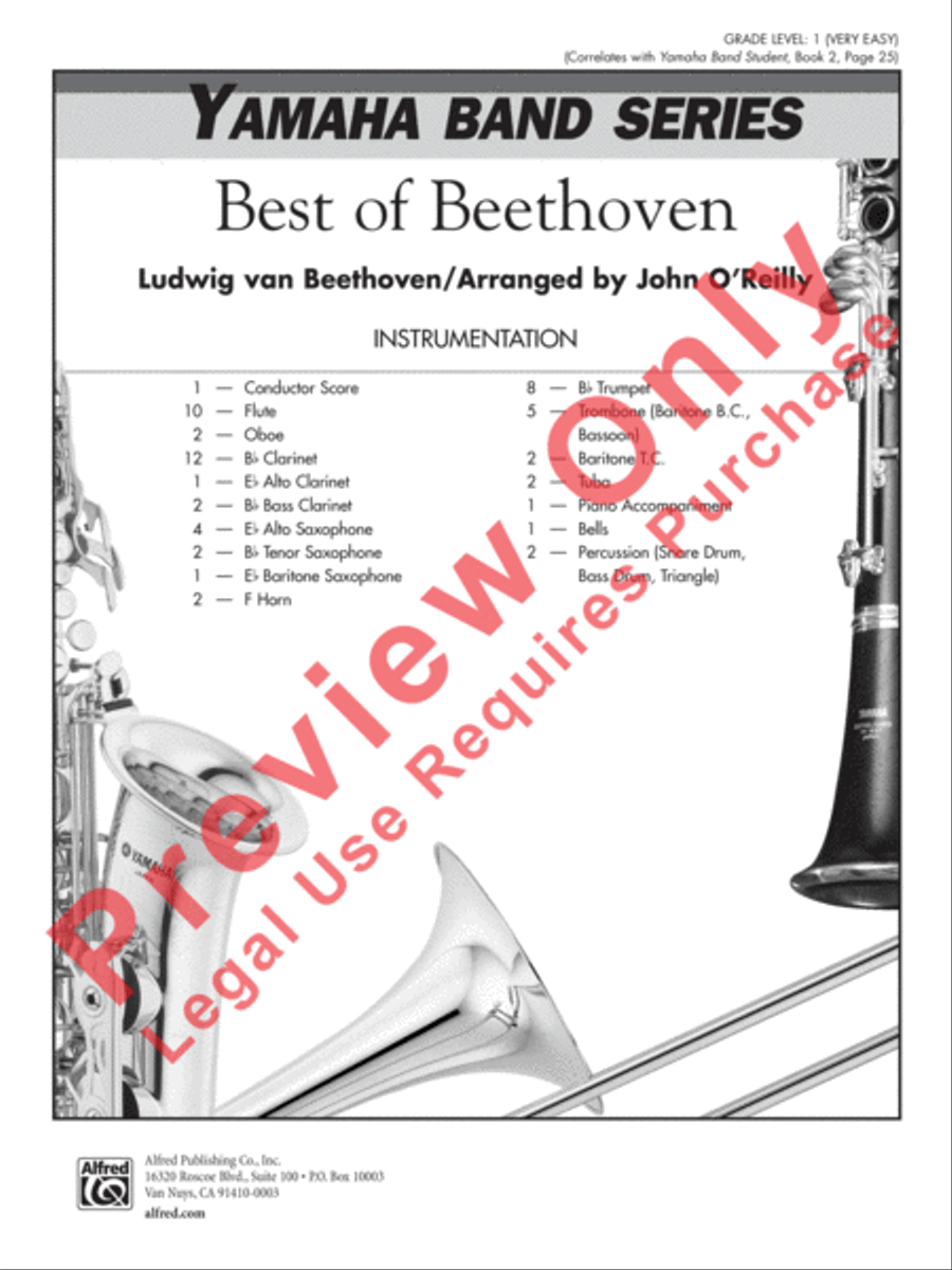 Best of Beethoven Best of Beethoven Concert Band scores gallery preview page 2