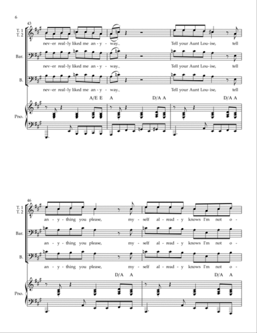 Achy Breaky Heart (don't Tell My Heart) TTBB scores gallery preview page 6