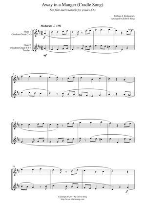 Away in a Manger (Cradle Song) (for flute duet, suitable for grades 2-6)