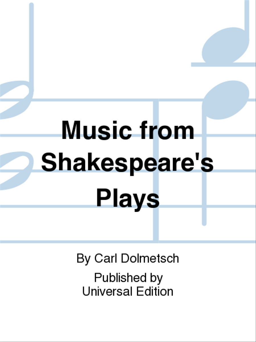 Music From Shakespeare's Plays School and Community scores gallery preview page 1