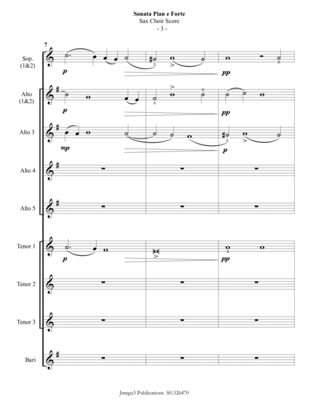 Gabrieli: Sonata Pian e Forte Ch. 175 for Saxophone Choir image number null