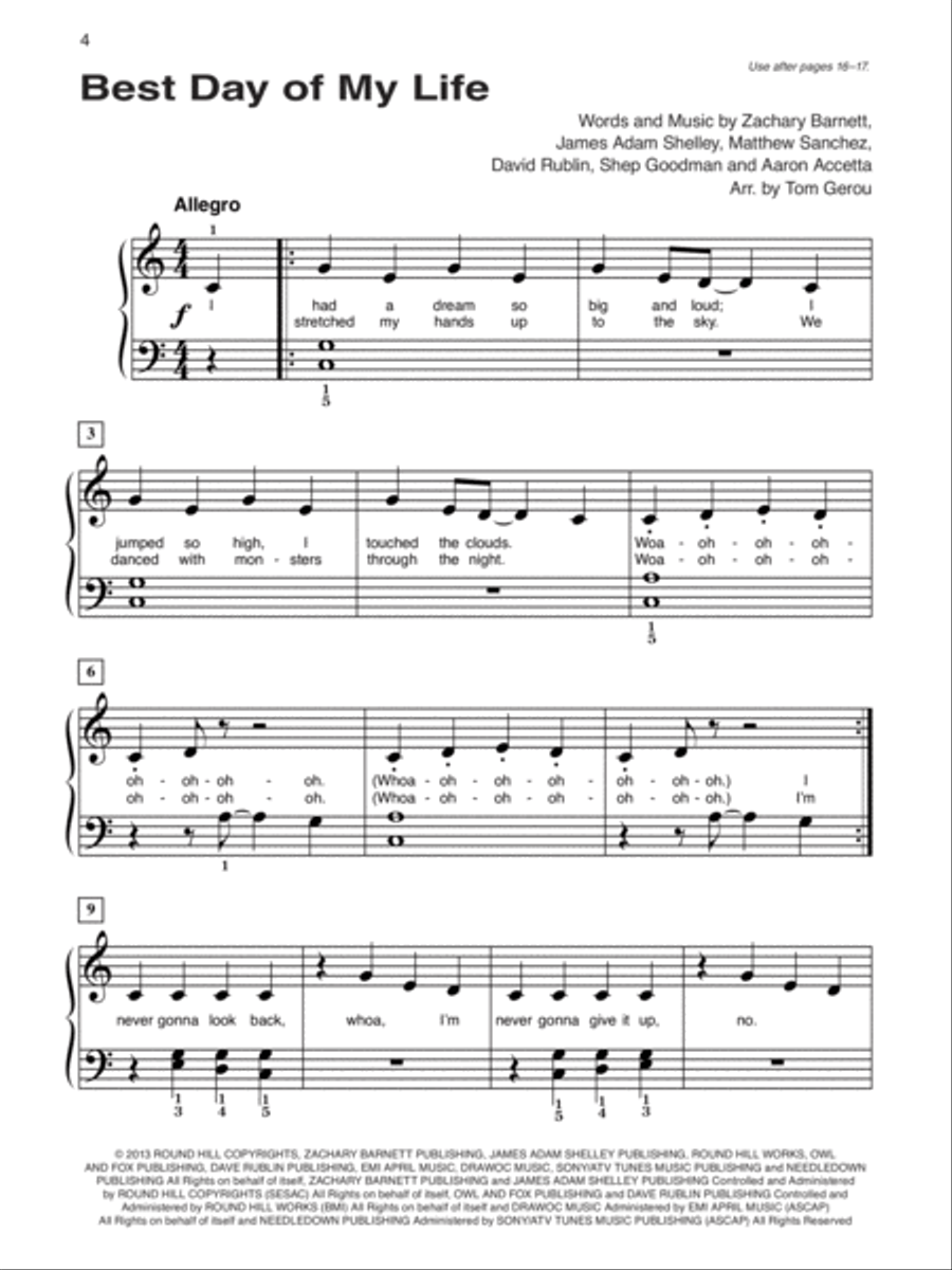 Alfred's Basic Piano Course Popular Hits, Level 2 Piano Method scores gallery preview page 3