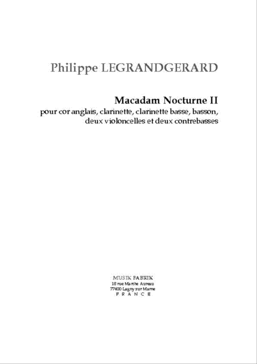 Macadam Nocturne II Bassoon scores gallery preview page 1