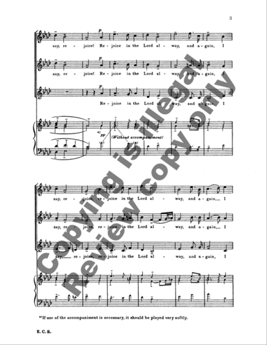 Rejoice In The Lord Alway SSA scores gallery preview page 4