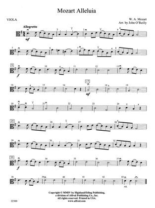 Mozart Alleluia: Viola