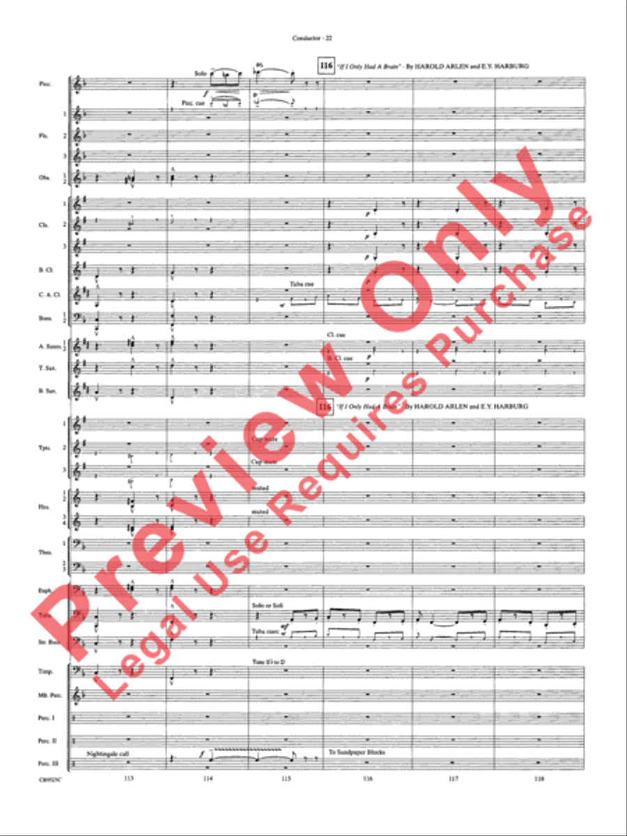 The Wizard of Oz Concert Band scores gallery preview page 25