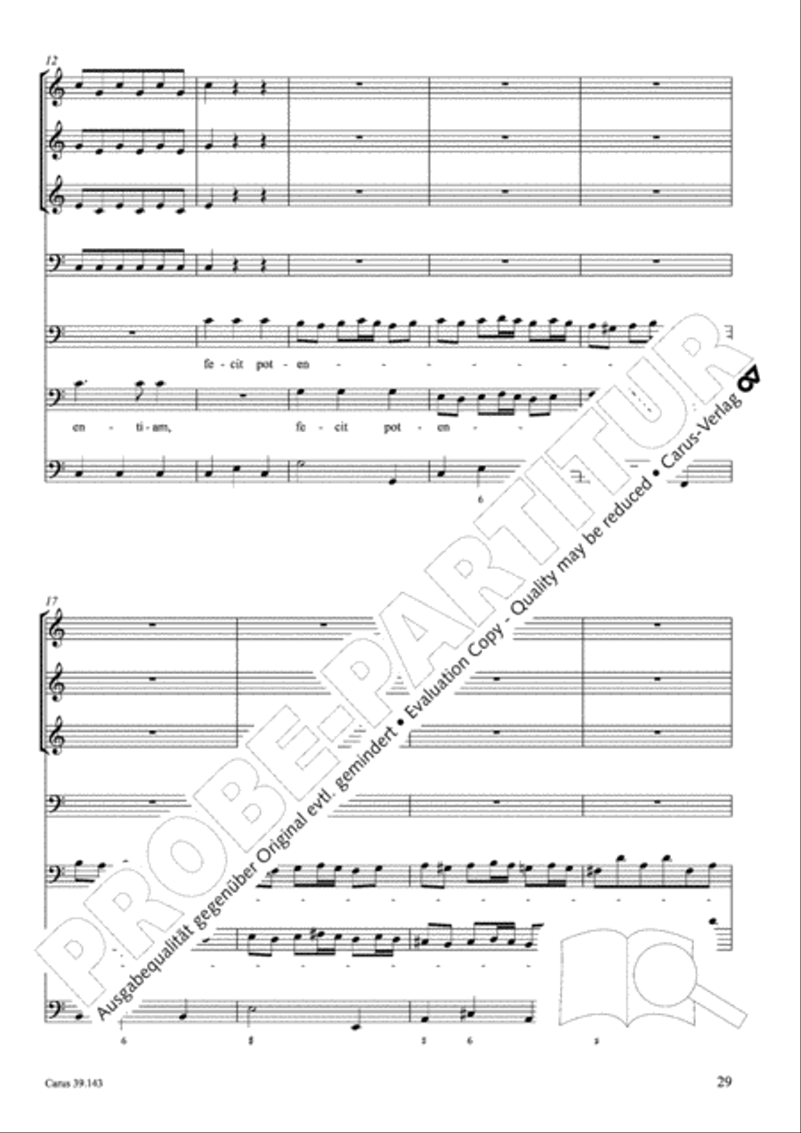 Magnificat in C major 4-Part scores gallery preview page 30
