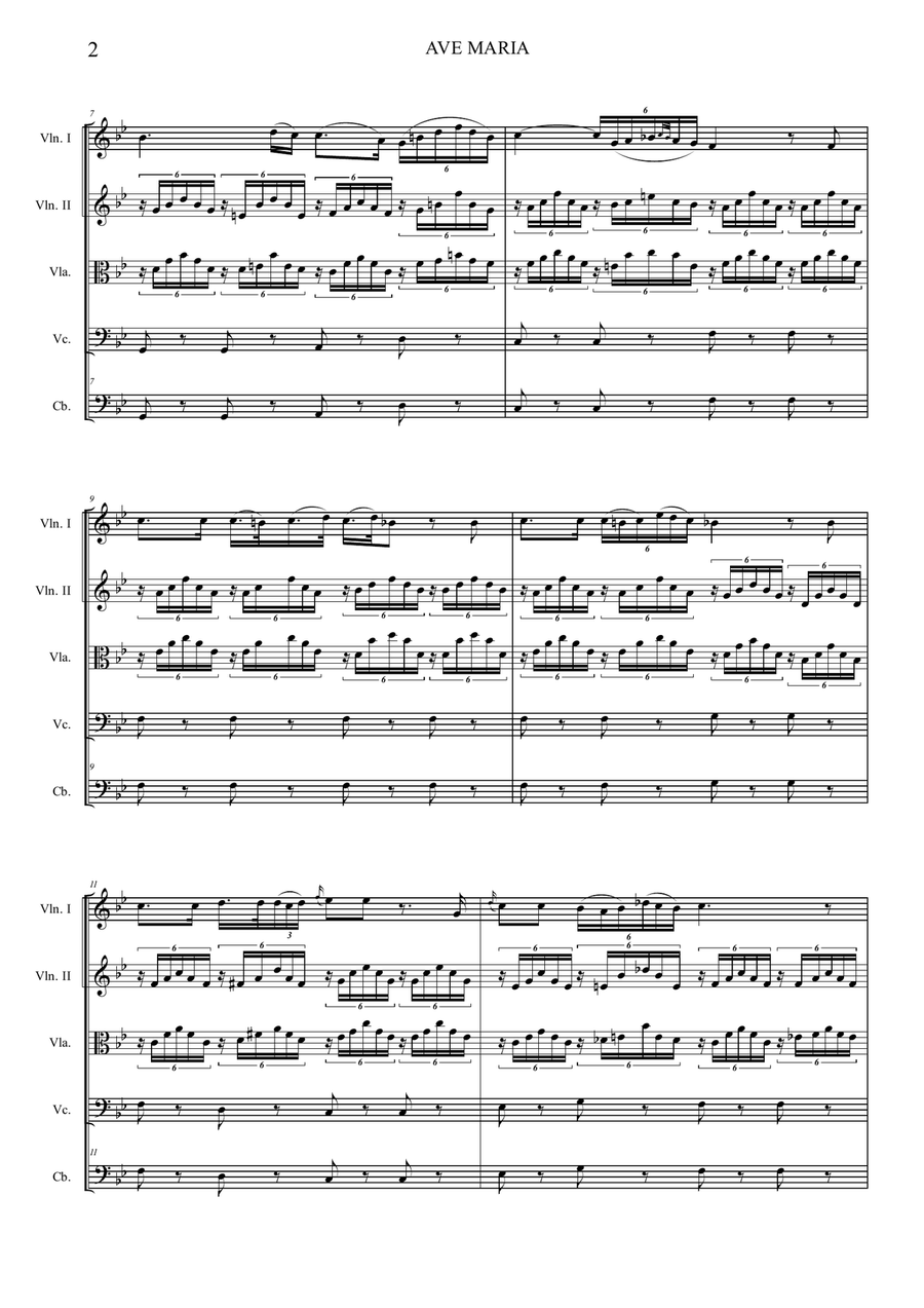 Ave Maria String Orchestra scores gallery preview page 2