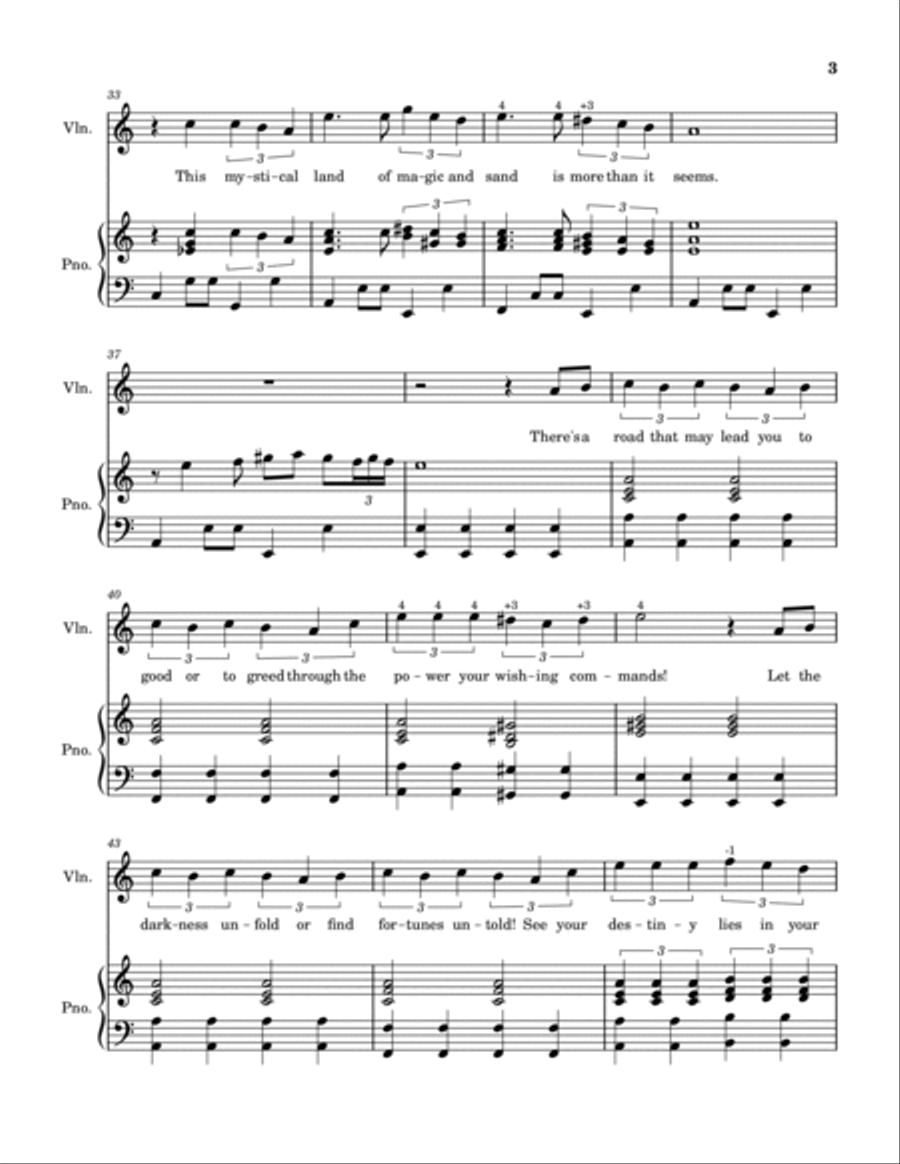 Arabian Nights Arabian Nights Violin Solo scores gallery preview page 3