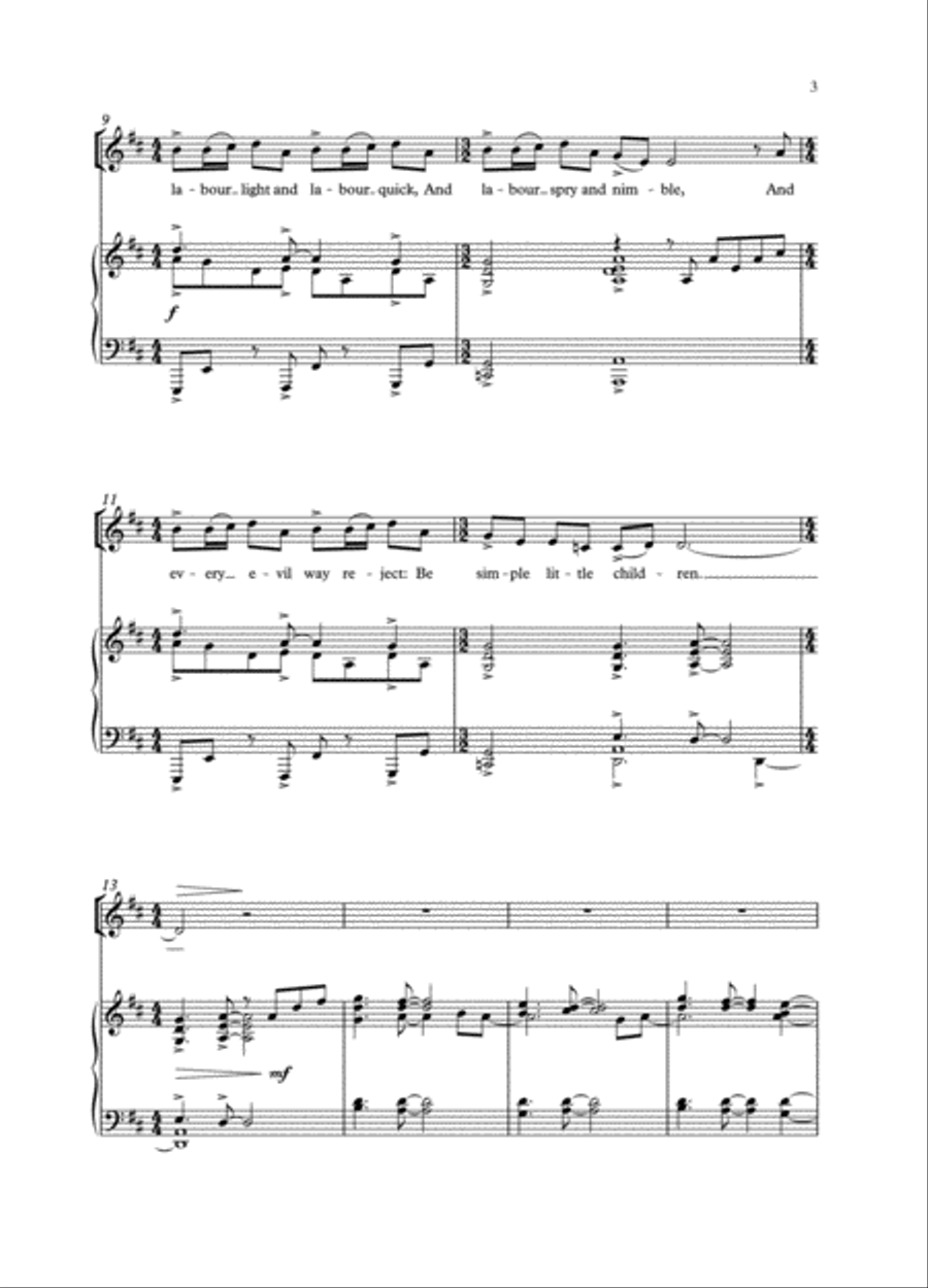 Be simple little children Choir scores gallery preview page 3