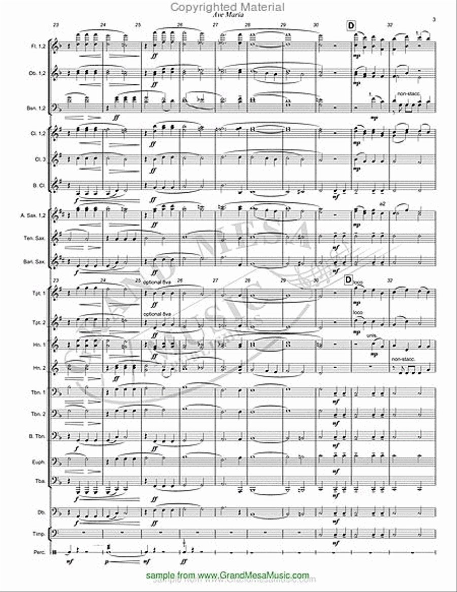 Ave Maria Concert Band scores gallery preview page 4