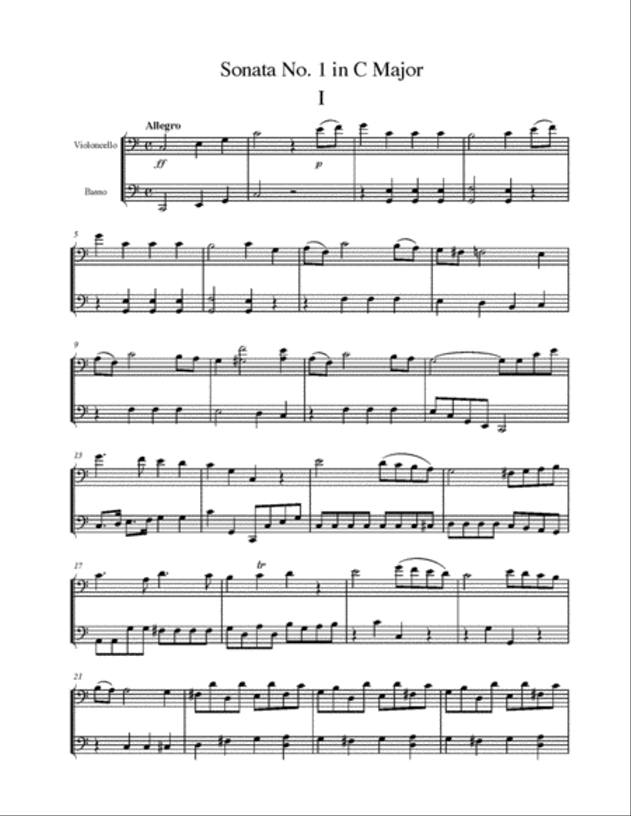Three Cello Sonatas Cello Solo scores gallery preview page 4