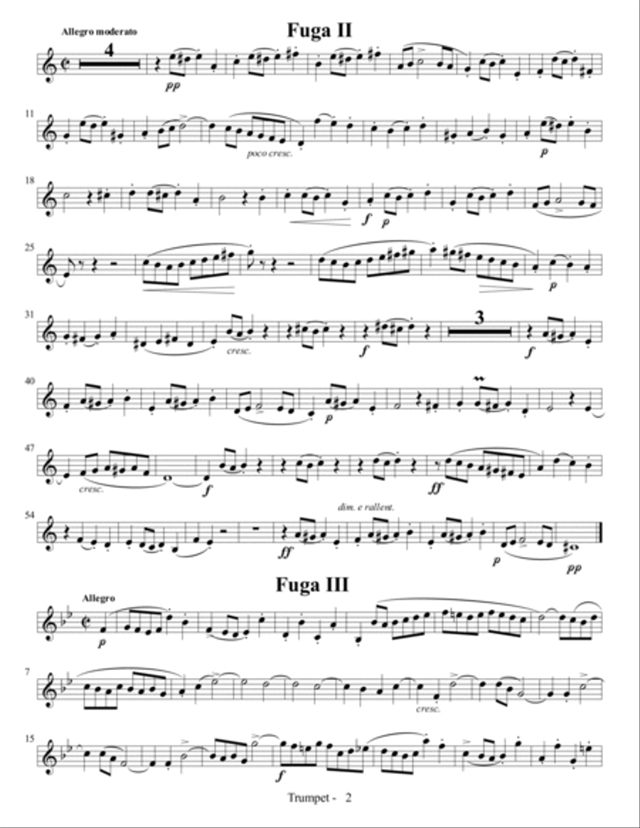 Fugues for Quartet, Volume I Brass Ensemble scores gallery preview page 3