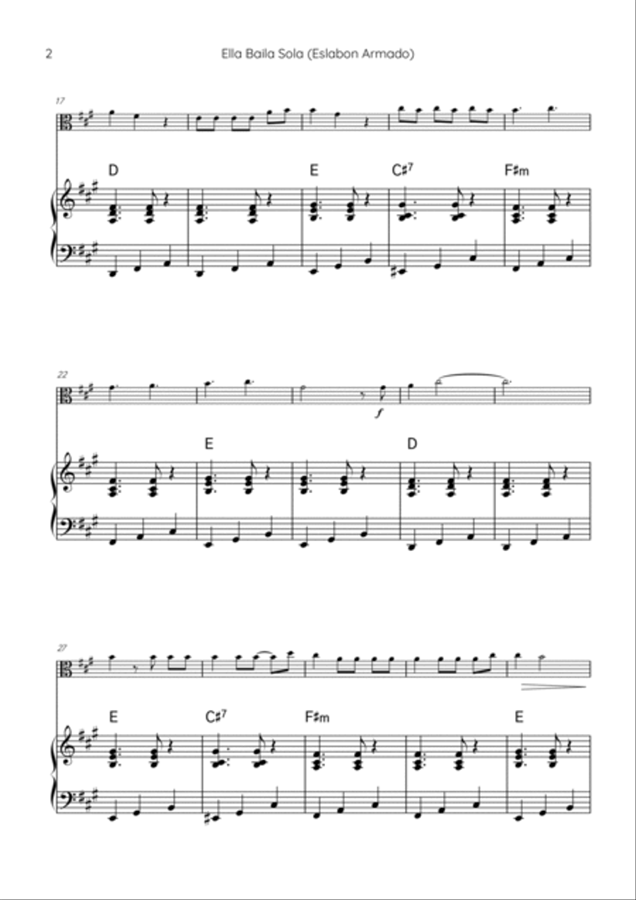 Ella Baila Sola Viola scores gallery preview page 2
