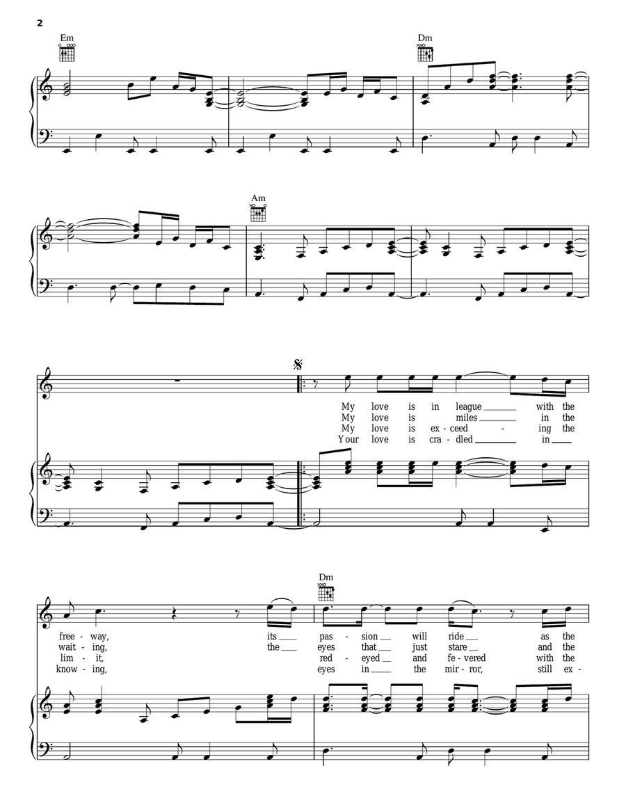Big Log Piano, Vocal, Guitar scores gallery preview page 2
