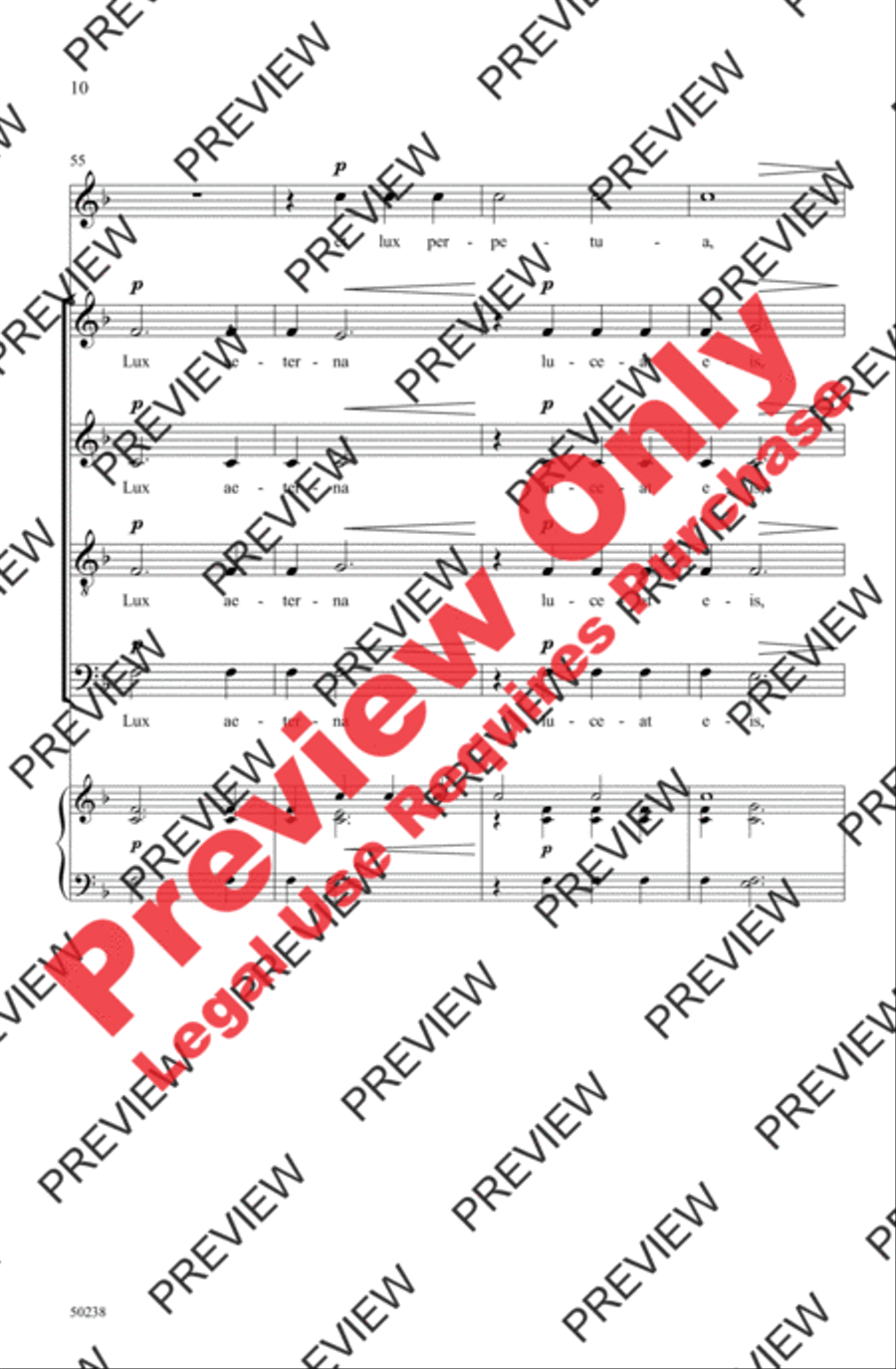 Lux Aeterna 4-Part scores gallery preview page 10