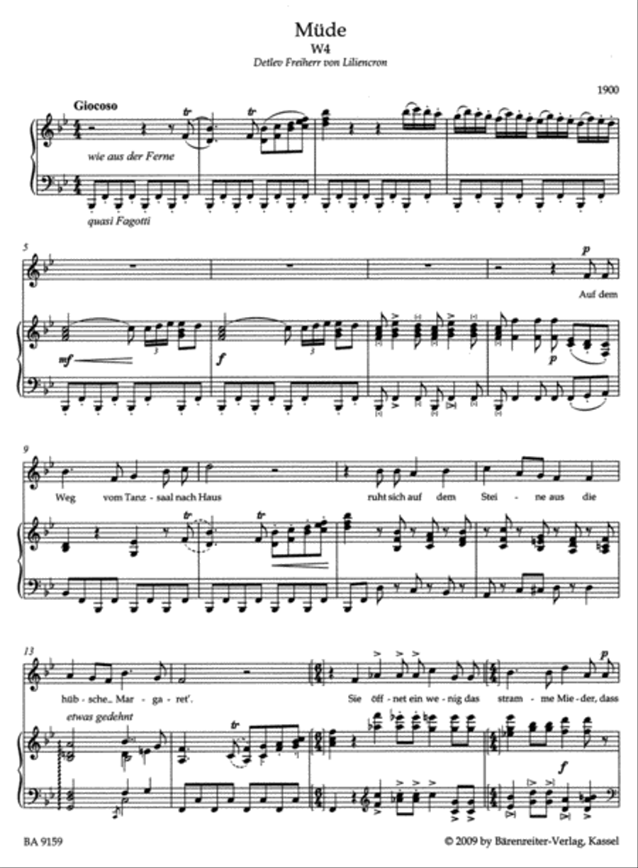 Lieder for high and medium voice and piano for high and medium Voice and Piano High Voice scores gallery preview page 2