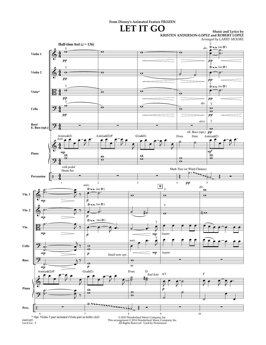 Let It Go - Conductor Score (Full Score) Orchestra scores gallery preview page 2