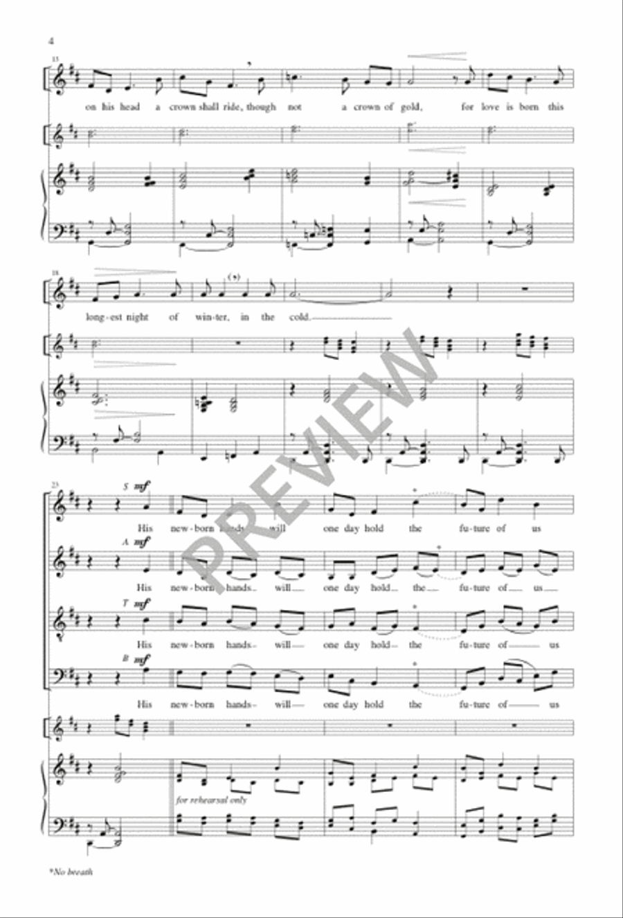 Winter's Cold 4-Part scores gallery preview page 4