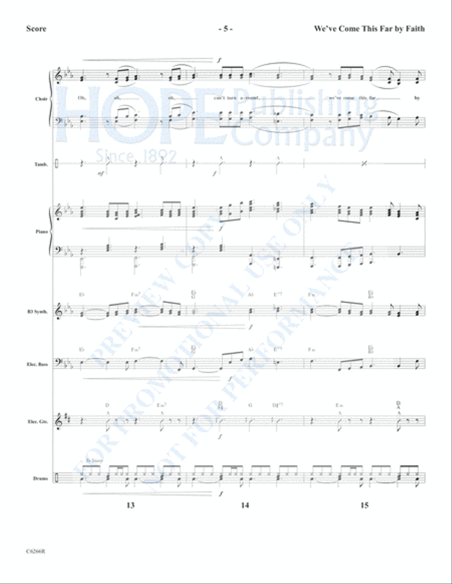 We've Come This Far By Faith 4-Part scores gallery preview page 7