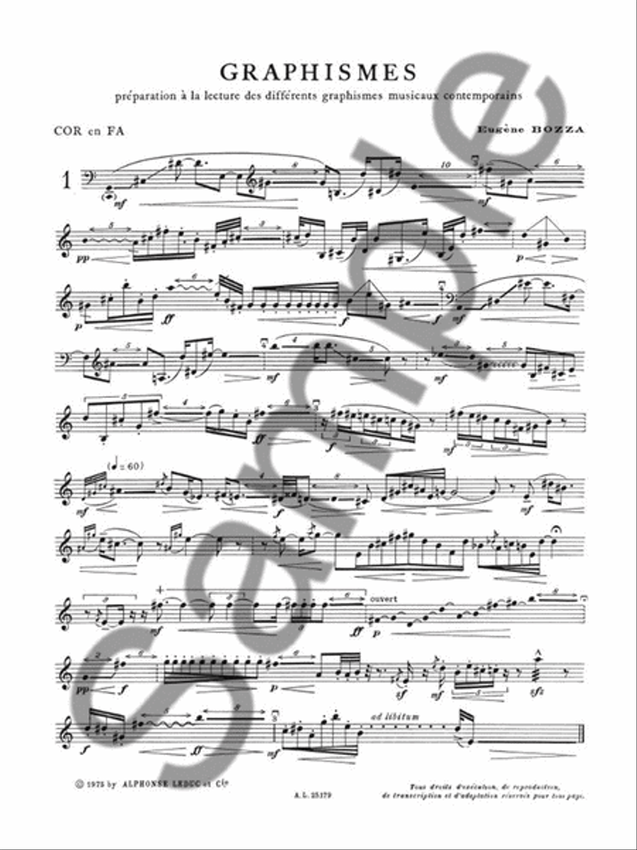 Graphismes (horn Solo) Horn Solo scores gallery preview page 2